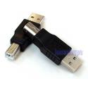 USB TO USB MALE A to B PRINTER SCANNER CABLE ADAPTER CONVERTER