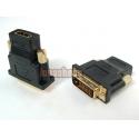 DVI-I (24+1 Pin) Male To HDMI Female 24K Gold Adapter HDTV