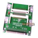 Laptop PC 2.5" 44-Pin Male IDE HDD To 2 Dual CF Card Adapter with Bracket