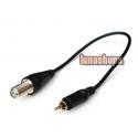 F Female To 2.5mm Male GPRS 3G Wifi Wireless Antenna Cable Adapter