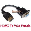 HDMI Male To VGA D-SUB 15 pins Female Video AV Adapter Cable For HDTV set-top box