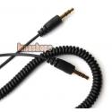 Max Length 100cm 3.5mm Male to Male M/M Jack Audio Stereo Aux Spring Cable