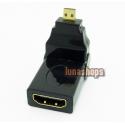Micro HDMI Male To HDMI Female 180 Degree Rotating 90 Right Angle Adapter