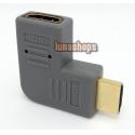 90 Degree Angle HDMI Male to Female Adapter Widely used on HDTV DVD TV Connector