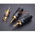 CURVE Mps 3.5mm  Male Plug Golden Plated solder type Adapter For DIY 8mm Tail Dia.