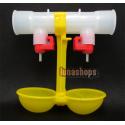 20pcs For Poultry Farm Chicken/ Duck Water Feeder Dual Nipples Waterer Drinkers 