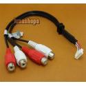4 RCA AV Female to 6 pin Car Cable Adapter