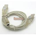 USB A Male to Male Mini B 4 Pin M-M Cable + Power Supply Transparent