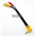 90 Degree 3.5mm 4 pole Male To 3 RCA Female A/V video Cable Adapter For HDTV