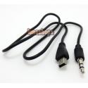0.5m 3.5mm Male to USB Mini 5 Pin Tranfer Data Cable Adapter For LG MP3