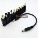 10 in 1 Kits To 5.5mm*2.1mm Power Charger Adapter Cable For Dell Hp Acer laptop
