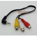 3.5mm 3 pole plug Male To 3 RCA plug Female A/V Composite video Cable Adapter
