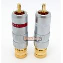 1 Pair Golden plated RCA-55 HiFi Plug Connector RCA male adapter