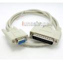 1.3m Serial RS232 Female To Male DB25 parallel port　Modem Cable  