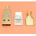 USB 2.0 Male Soldering Adapter Without shell For Diy Custom Cable