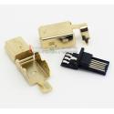 Mini USB 2.0 Male Soldering Adapter Without shell For Diy Custom Cable