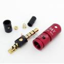 Straight 3.5mm 4 poles Male stereo phono DIY Solder Adapter