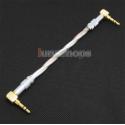 90 Degree L Shape 3.5mm 6N OCC + Silver Plated Headphone AMP Amplifier audio DIY cable