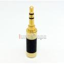 Straigt Gold 3.5mm 3 poles Male stereo phono Metal  Shell DIY Solder Adapter