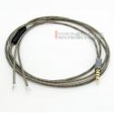 1.3m Bulk Silver Plated + 5N OFC 3.5mm Earphone audio DIY cable with Mic remote