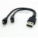 With Shield USB 2.0 Male to Mini USB + Micro Splitter Cable