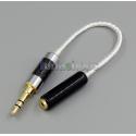 4pin 2.5mm Female Silver Plated TRRS Balanced AKR03 Layla Angie Earphone To 3pin 3.5mm Port Earphone Cable