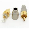 2pcs X RCA Male Plug Golden Plated solder type Adapter For DIY Custom