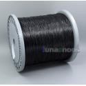 200m 7 Wires Earphone Silver Plated Foil PU Black Skin Insulating Layer Bulk Cable For DIY Custom 