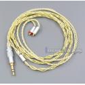 Extremely Soft 7N OCC Pure Silver + Gold Plated Earphone Cable For Shure se535 se846 se425 se215 MMCX