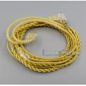 Extremely Soft PVC OCC Golden Plated Earphone Cable For 0.78mm 2pin Westone W4r Custom 