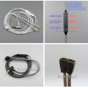 Shielding Mic Remote Pure Silver Plated Earphone Cable For Ultimate UE TF10 SF3 SF5 5EB 5pro TF15