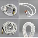 8 core 2.5mm 3.5mm 4.4mm Balanced MMCX  Pure Silver Plated OCC Earphone Cable For Shure SE535 SE846 Se215 Custom 5 BA
