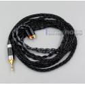 Black 8 core 2.5mm 3.5mm 4.4mm Balanced MMCX Pure Silver Plated Copper Earphone Cable For Shure SE535 SE846 Se215 Custom