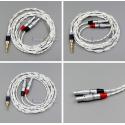 2.5mm 3.5mm 4.4mm 4 Cores Pure Silver Shielding Plated Earphone Headphone Cable For Focal Utopia Fidelity Circumaural