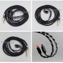 Black 8 core 2.5 4.4 Balanced Pure Silver Plated Earphone Cable For Audio-Technica ATH-IM50 IM70 IM03 IM02 01