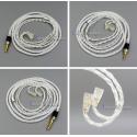 8 core Balanced Pure Silver Plated OCC Earphone Cable For Sennheiser IE8 IE8i IE80 IE80s