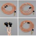 100ohm Copper 8 core 2.5mm 4.4mm Balanced MMCX Pure OCC Copper Earphone Cable For Etymotic ER4B ER4PT ER4S ER6I ER4