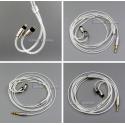Pure Silver Plated OCC 2.5mm 3.5mm Balanced Earphone Cable For 0.78mm Custom 5 8 10 BA W4r Um3x Armature CTZ