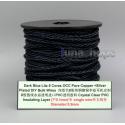 Dark Blue Litz 8 Cores Pure OCC Silver Plated Bulk Wire For Custom DIY Shure Fostex QDC Earphone Headphone Cable