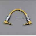 3.5mm Male To Male Angle 8 Cores 99.99% Pure Silver + Gold Plated Amplifier Audio Cable