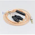 With Mic Remote Copper Shielding Headphone Cable For Sennheiser HD25-1 SP HD650 HD600 HD580 HD525
