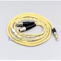 4.4mm 8 Cores 99.99% Pure Silver + Gold Plated Earphone Cable For Audeze LCD-3 LCD-2 LCD-X LCD-XC LCD-4z LCD-MX4 LCD-GX