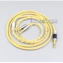 3.5mm 2.5mm 4.4mm 8 Cores 99.99% Pure Silver + Gold Plated Earphone Cable For Oppo PM-1 PM-2 Planar Magnetic Headphone