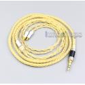 8 Cores 99.99% Pure Silver + Gold Plated Earphone Cable For audio-technica ATH-ESW750 ATH-ESW950 SR9 ES770h ES750 ESW990