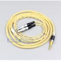 8 Cores 99% Pure Silver + Gold Plated Earphone Cable For Ultrasone Veritas Jubilee 25E 15 Edition ED 8EX ED15 Headphone