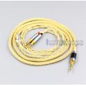 3.5mm 2.5mm 4.4mm XLR 8 Cores 99.99% Pure Silver + Gold Plated Earphone Cable For Onkyo A800 Headphone