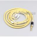 3.5mm 2.5mm 4.4mm 8 Cores 99.99% Pure Silver + Gold Plated Earphone Cable For Ultimate UE UE18PRO 11PRO 10PRO 7PRO 4PRO