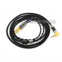 Black Silver Plated 8 Core Headphone Earphone Cable For Focal Clear Elear Elex Elegia Stellia Celestee Radiance
