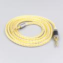 8 Core Silver Gold Plated Braided Earphone Cable For Denon AH-D340 D320 NC800 NC732 NCW500 N60c K845 K840