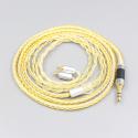 8 Core OCC Silver Gold Plated Braided Earphone Cable For Sennheiser IE100 IE400 IE500 Pro